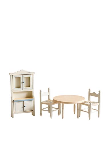 KIDS' DOLL HOUSE DINING ROOM TOY SET - Cream by Zara