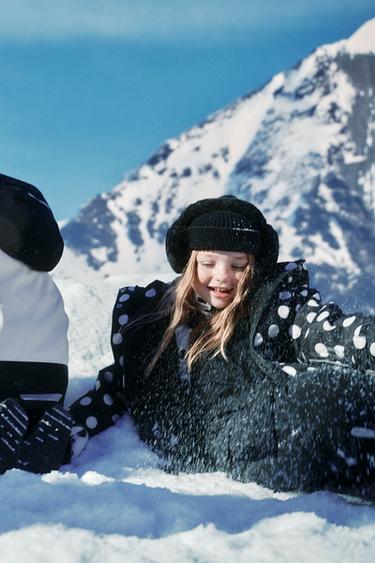 VESTE RÉSISTANTE À L'EAU ET COUPE-VENT À POIS - Noir de Zara - Image 14