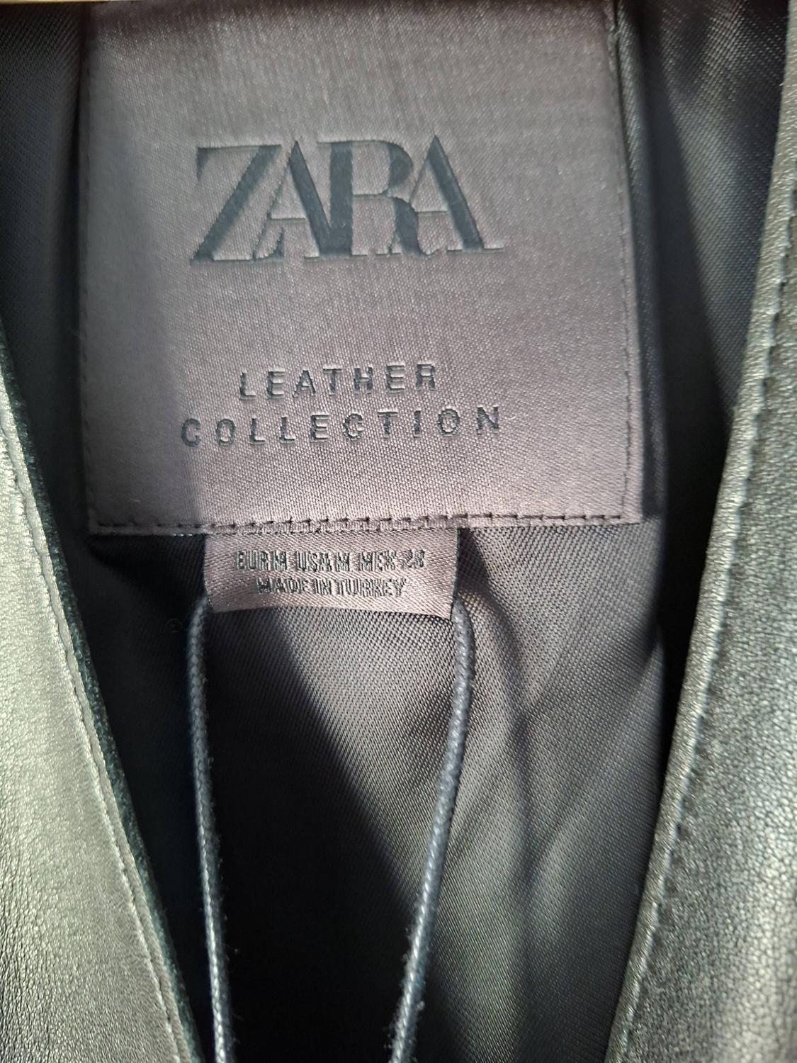 ZW COLLECTION LONG LEATHER COAT - Image 3