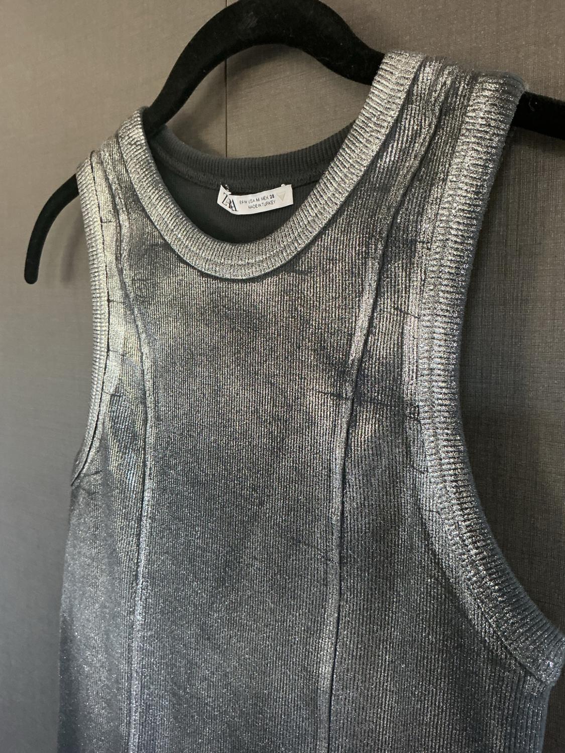 METALLIC RIBBED TOP - Image 2