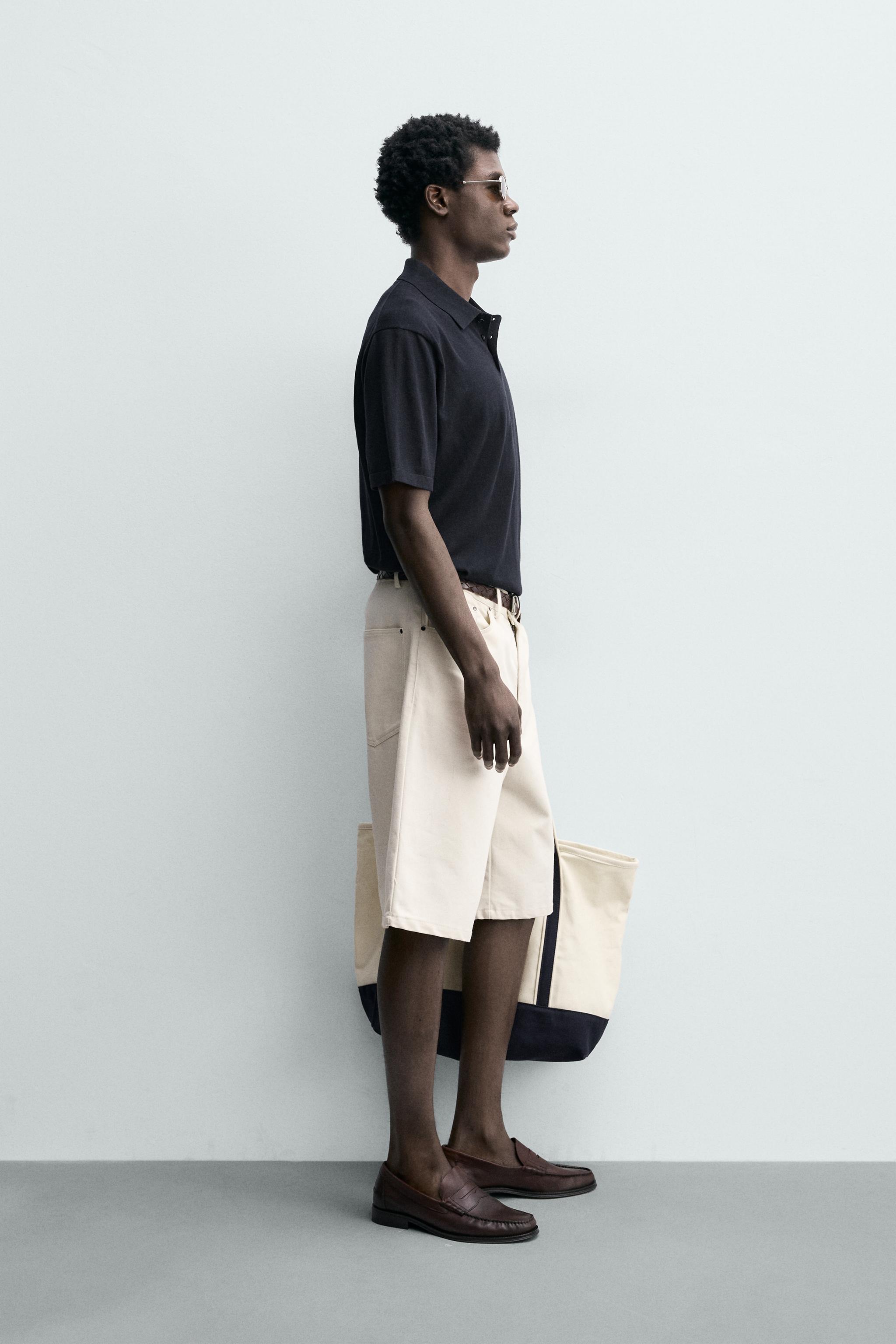 POLO REGULAR FIT EN MAILLE MÉLANGE DE COTON
