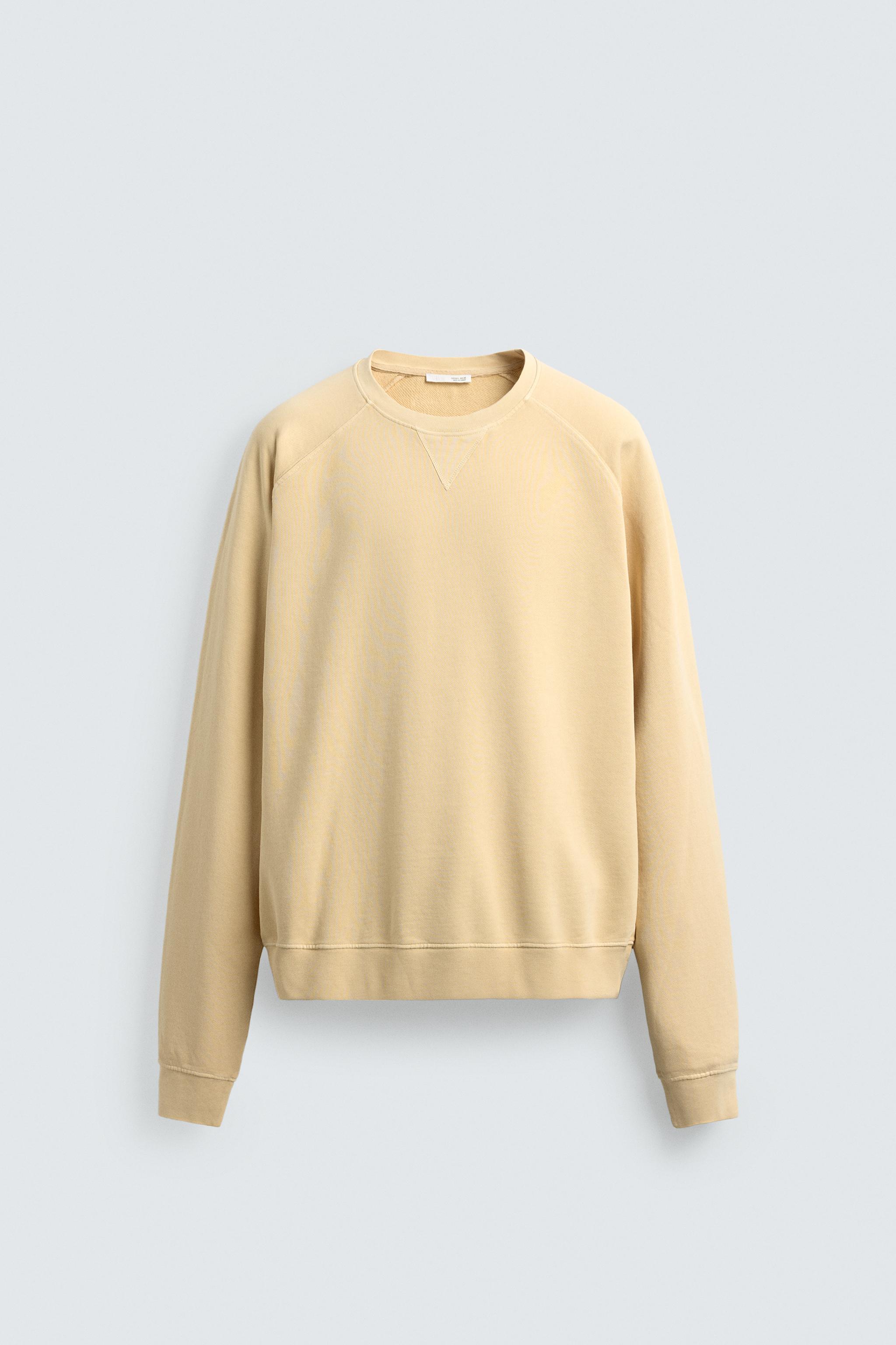 RELAXED FIT CREW NECK SWEATSHIRT — Butter