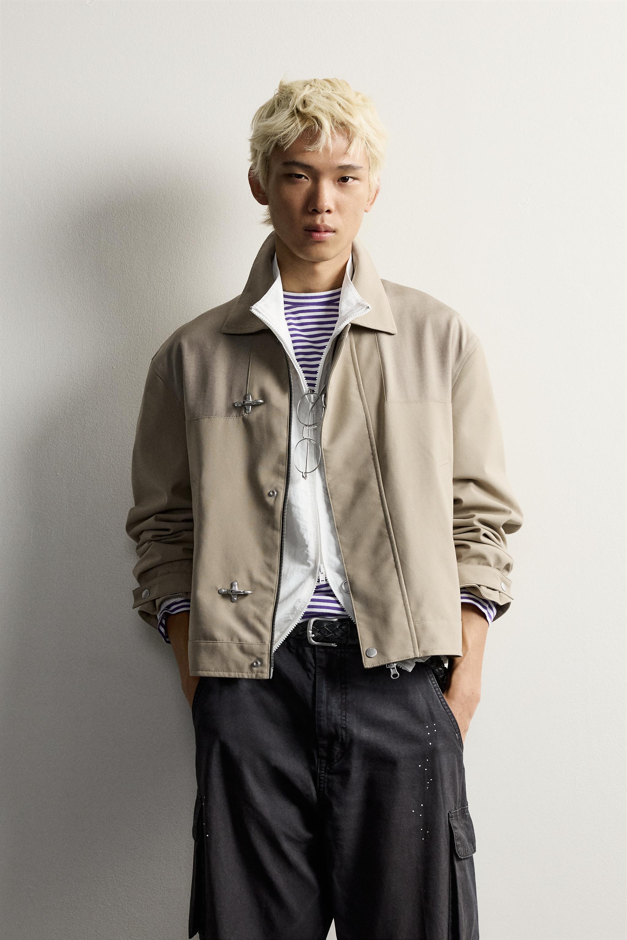 METAL FROG FASTENING CROPPED FIT JACKET