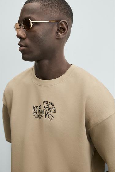 RELAXED FIT SWEATSHIRT - Light tan by Zara