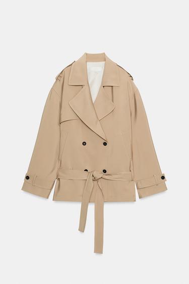 BLOUSON TRENCH AVEC CEINTURE - Camel clair de Zara - Image 8