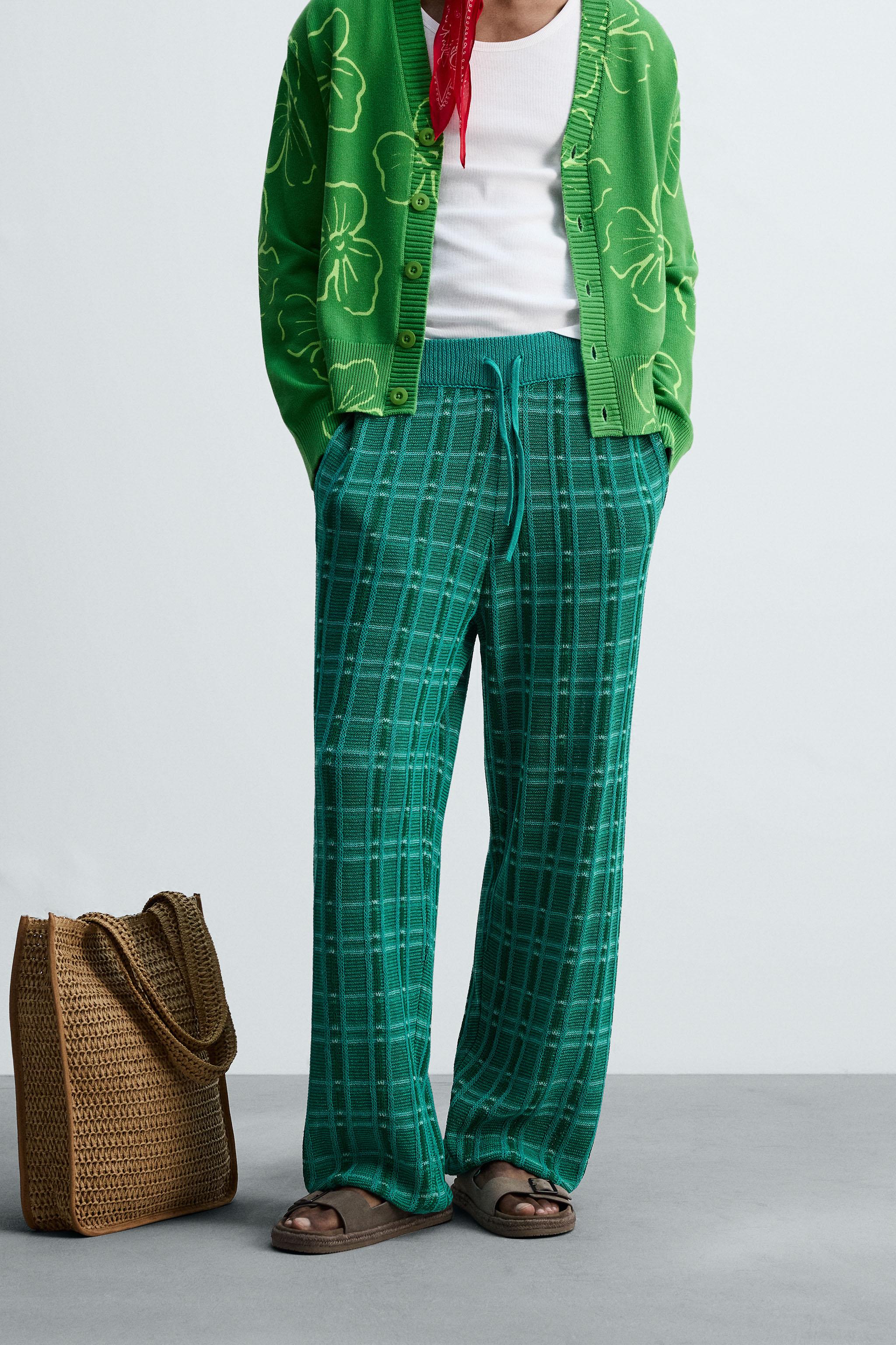 JACQUARD KNIT PANTS © OTIS KWAME KYE QUAICOE - Turquoise