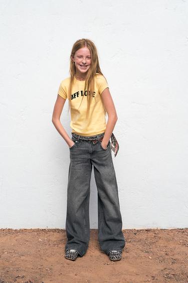 SLOGAN PATCH T-SHIRT - Yellow by Zara