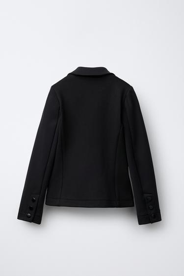 BLAZER D'ÉQUITATION COMBINÉ - Bleu de Zara - Image 1