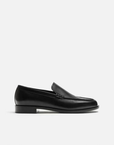 SMART LEATHER LOAFERS - Black by Zara