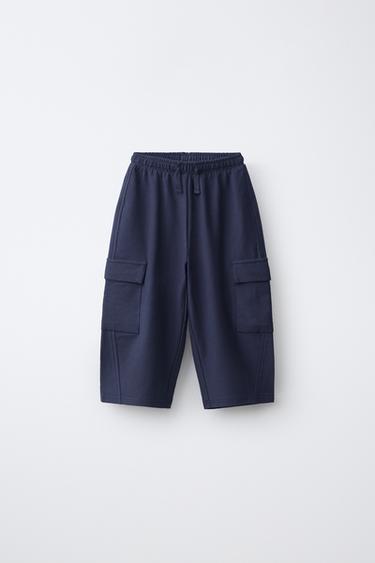 PANTALÓN CARGO INTERLOCK - Marino de Zara
