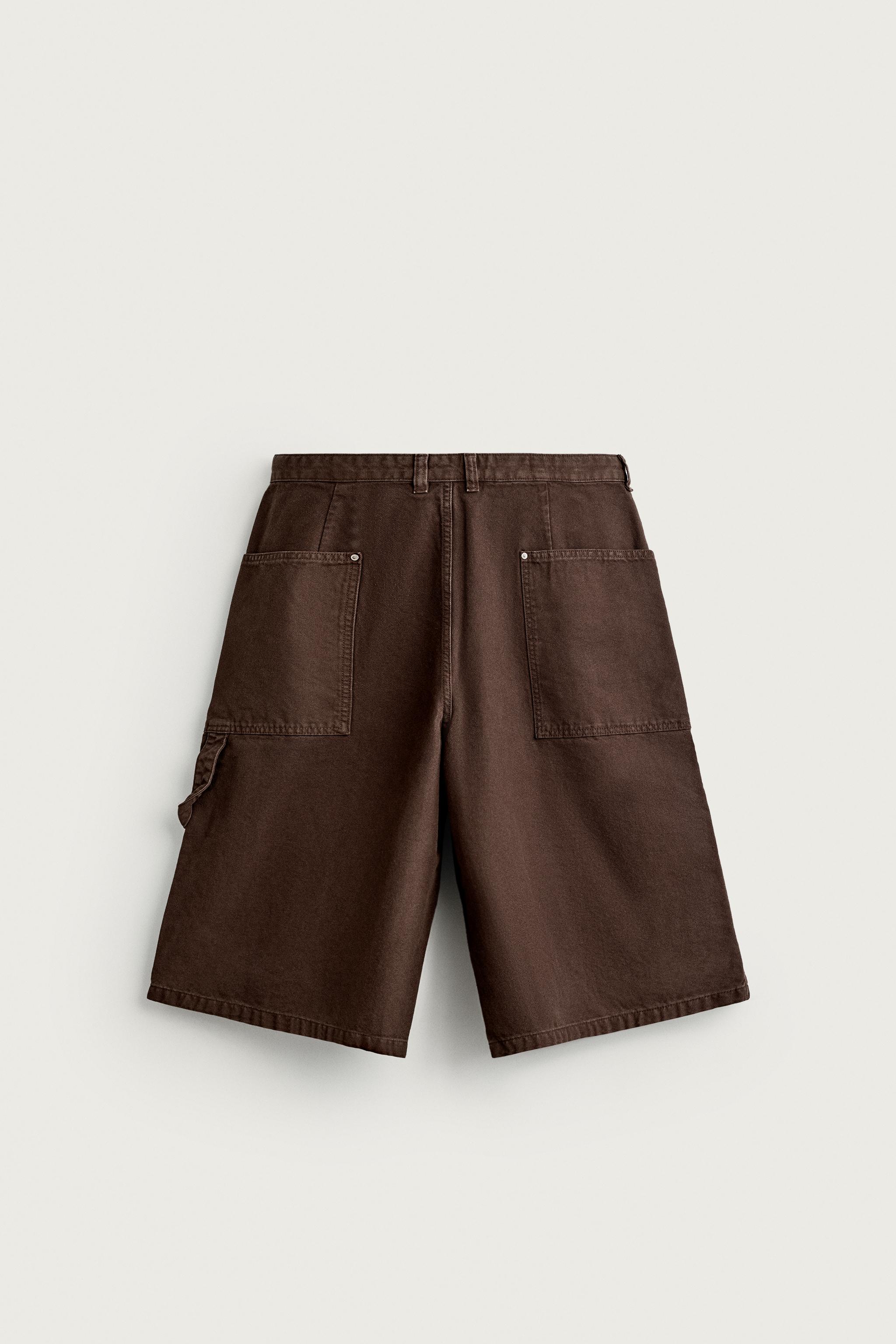 Мужские шорты Zara Straight Fit Carpenter Jorts — фото 7