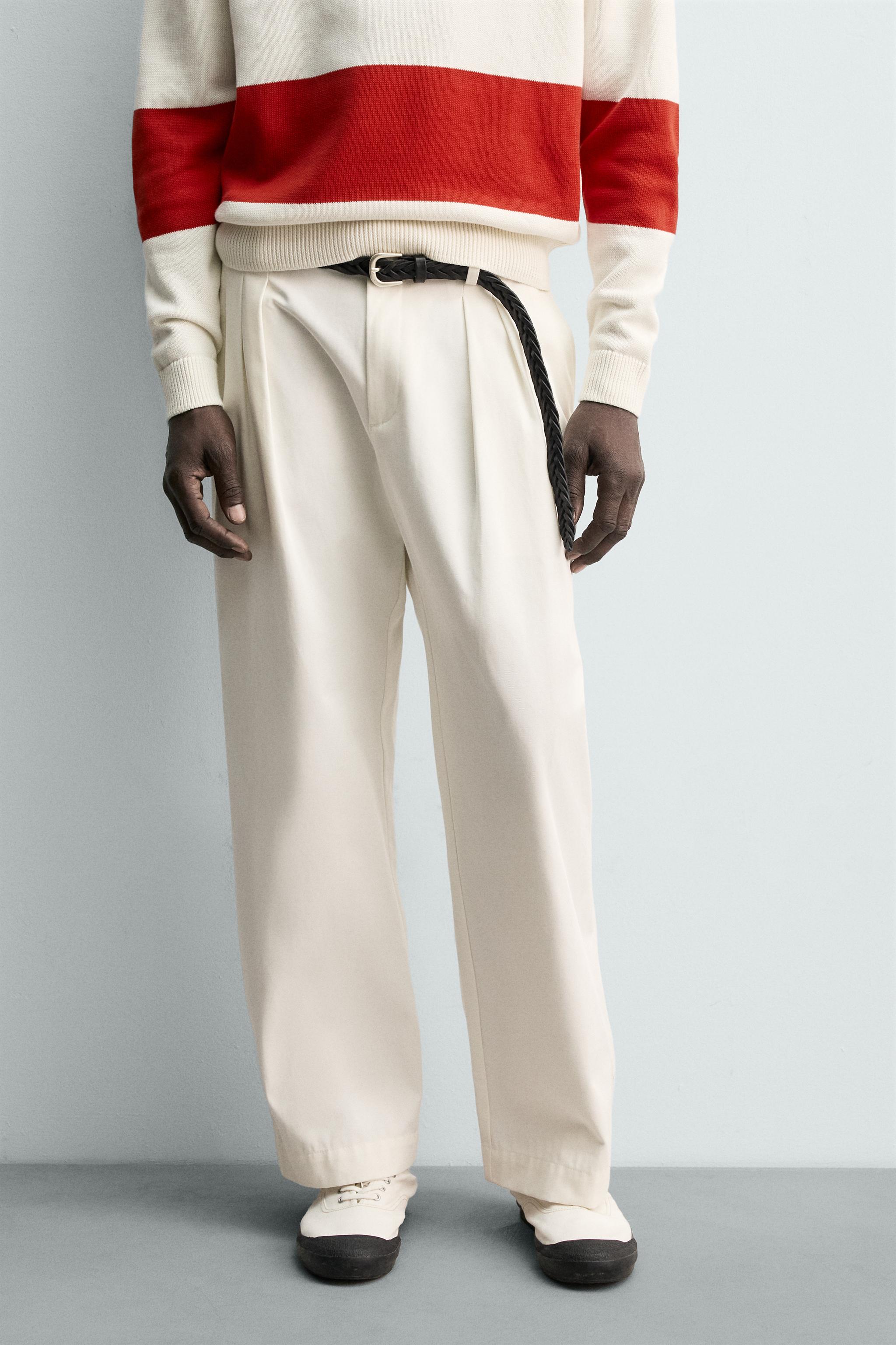 PANTALON CHINO À PLIS AARON LEVINE X ZARA