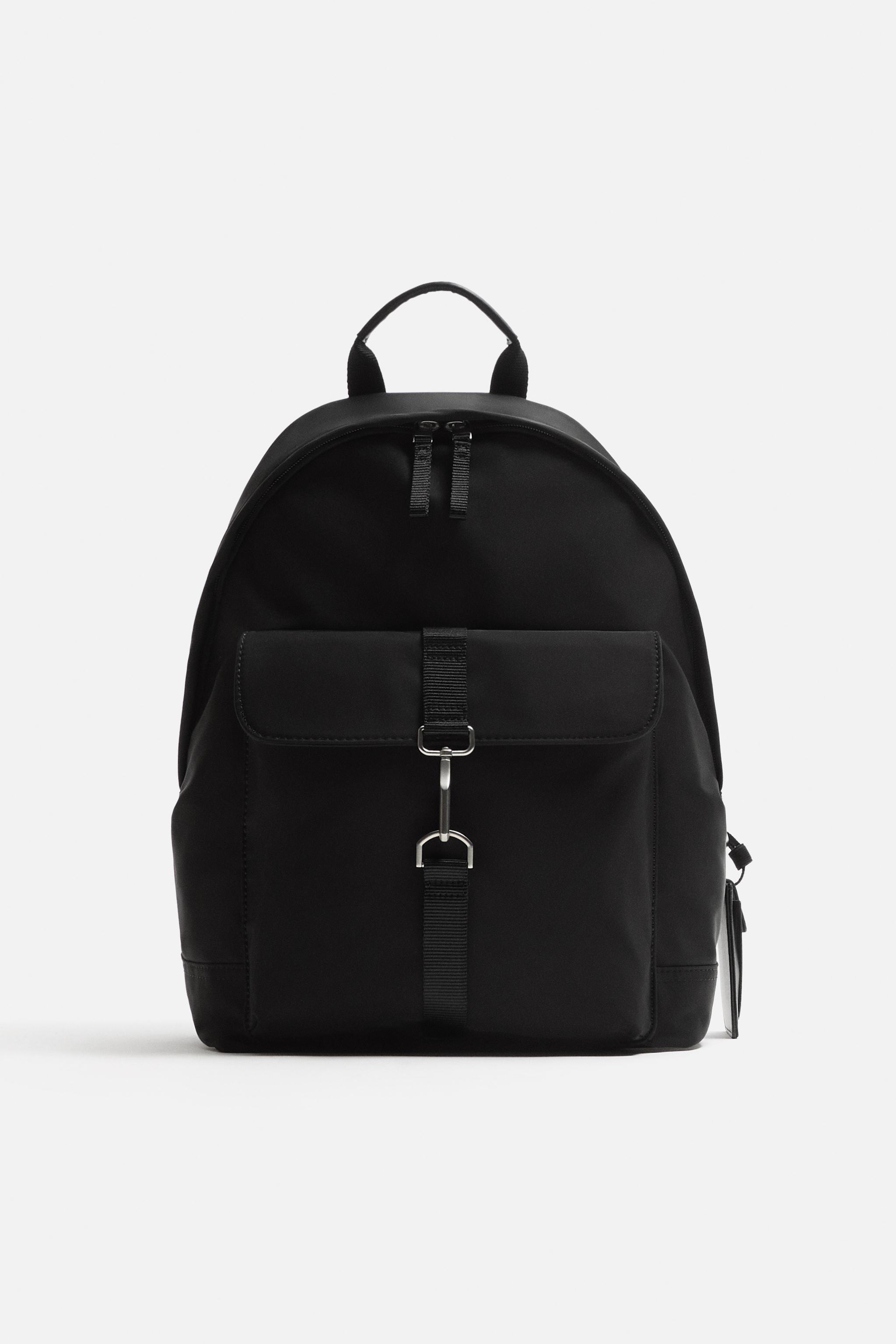 Bolsos Hombre Mochilas Negras ZARA Espana