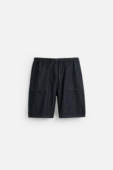 BERMUDA DENIM RELAXED FIT - Indigo de Zara - Image 6