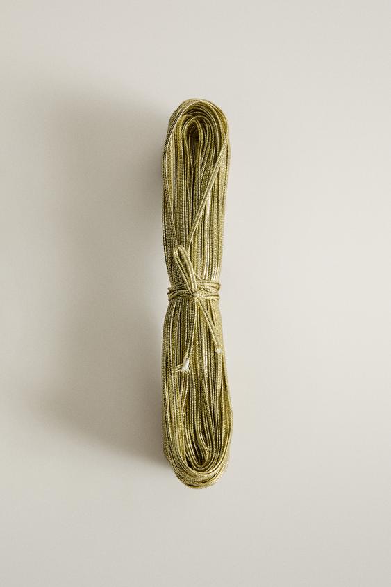 Zara CHRISTMAS GLITTER GIFT RIBBON - 金黃色 - 圖片 0
