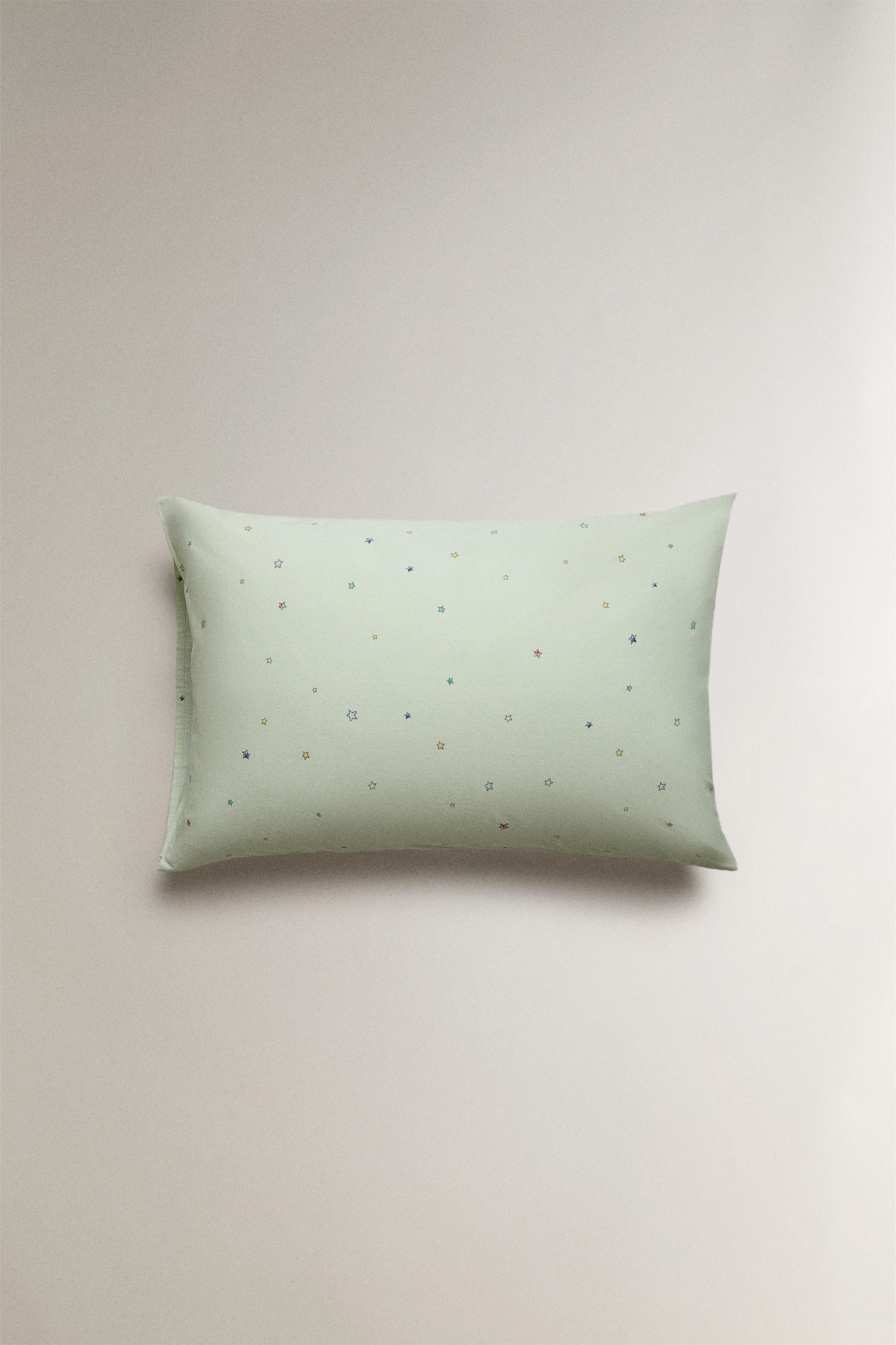 KIDS' STAR PRINT COTTON PILLOWCASE