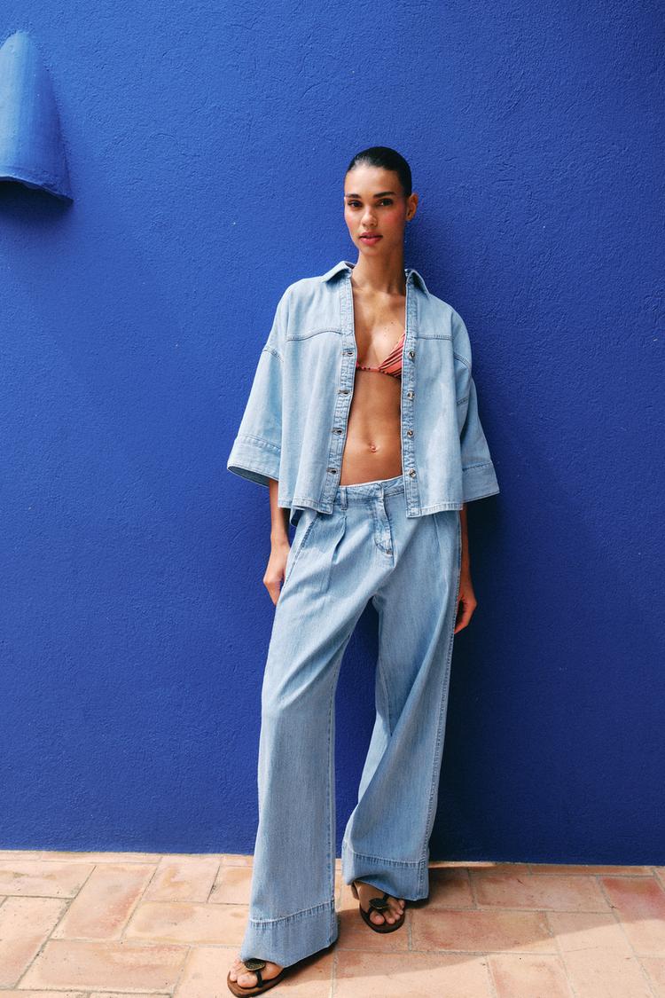 Z1975 WIDE-LEG HIGH-WAIST JEANS WITH PLEATS