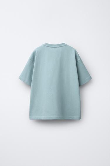ENSEMBLE DE JOGGING T-SHIRT ET SHORT HEAVY WEIGHT - Bleu clair de Zara - Image 2
