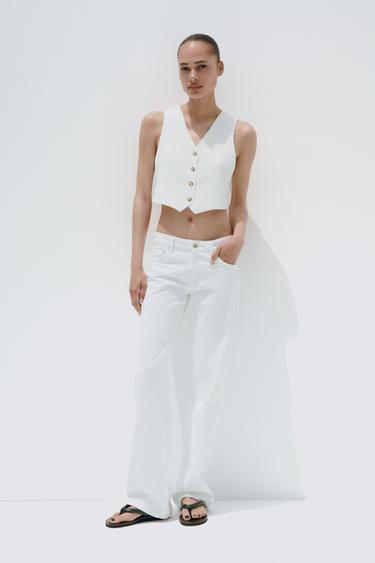 ROMPI CUT OUT BELAKANG - Ecru dari Zara