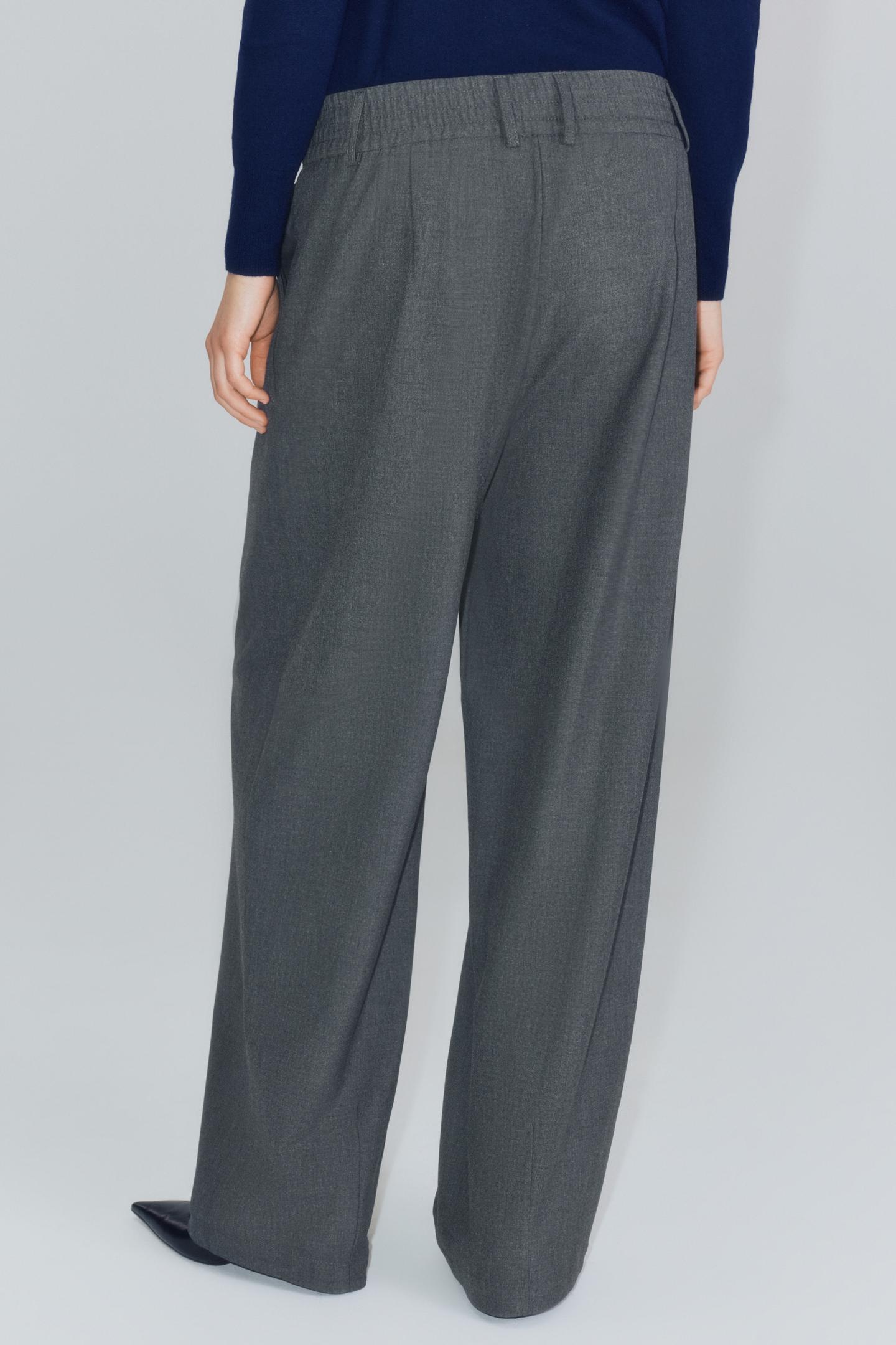 Женские брюки Zara ZW Collection Elastic Waist, цвет: Серый — фото 3