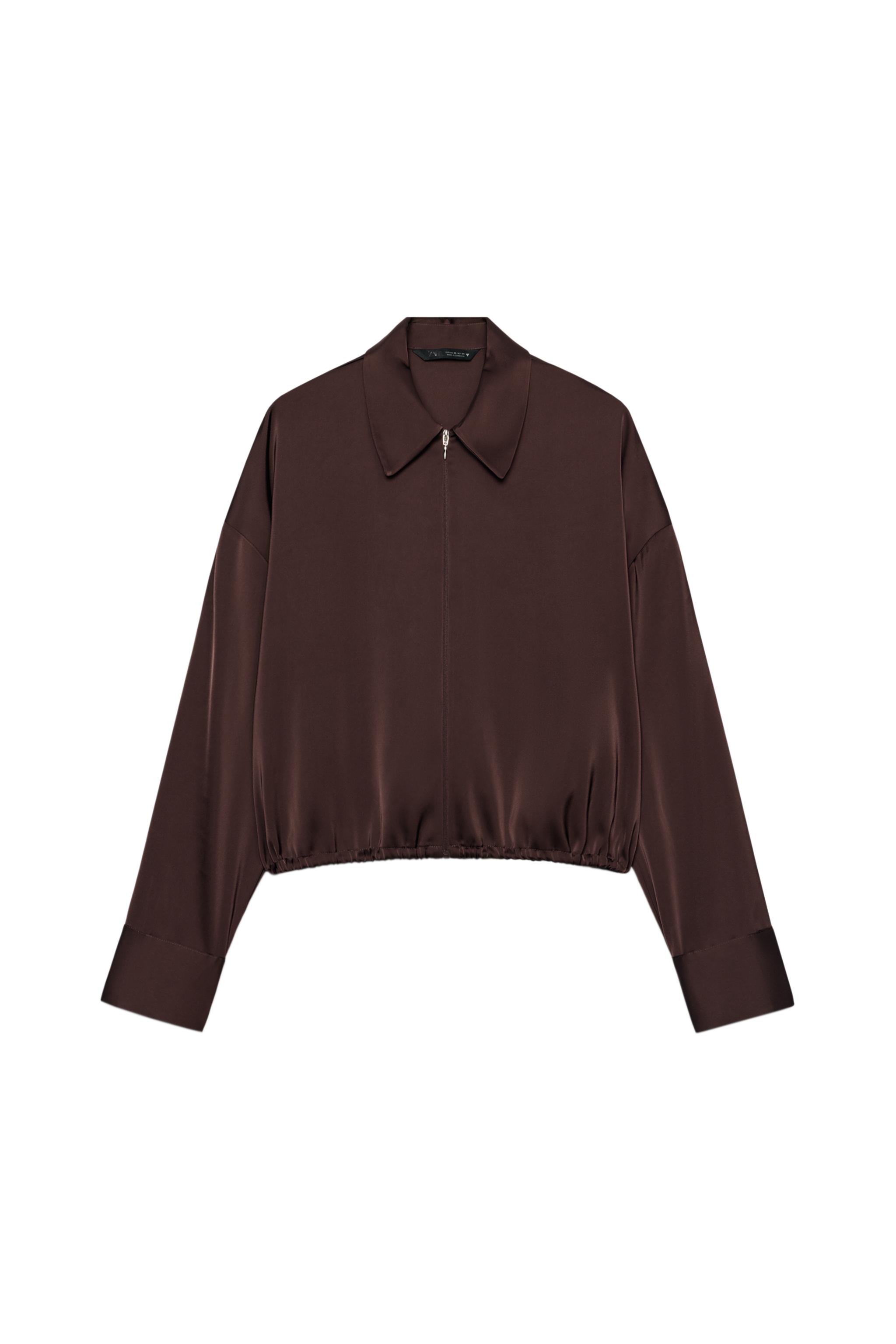 CAMISA SATINADA CREMALLERA
