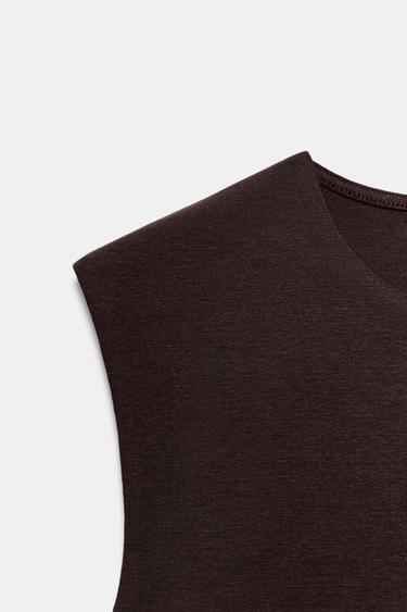 SLEEVELESS TOP - Brown by Zara - Image 7