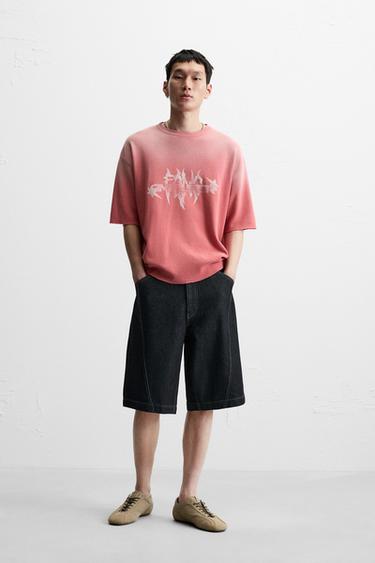 BAGGY FIT DENIM BERMUDA SHORTS - Blue by Zara - Image 0