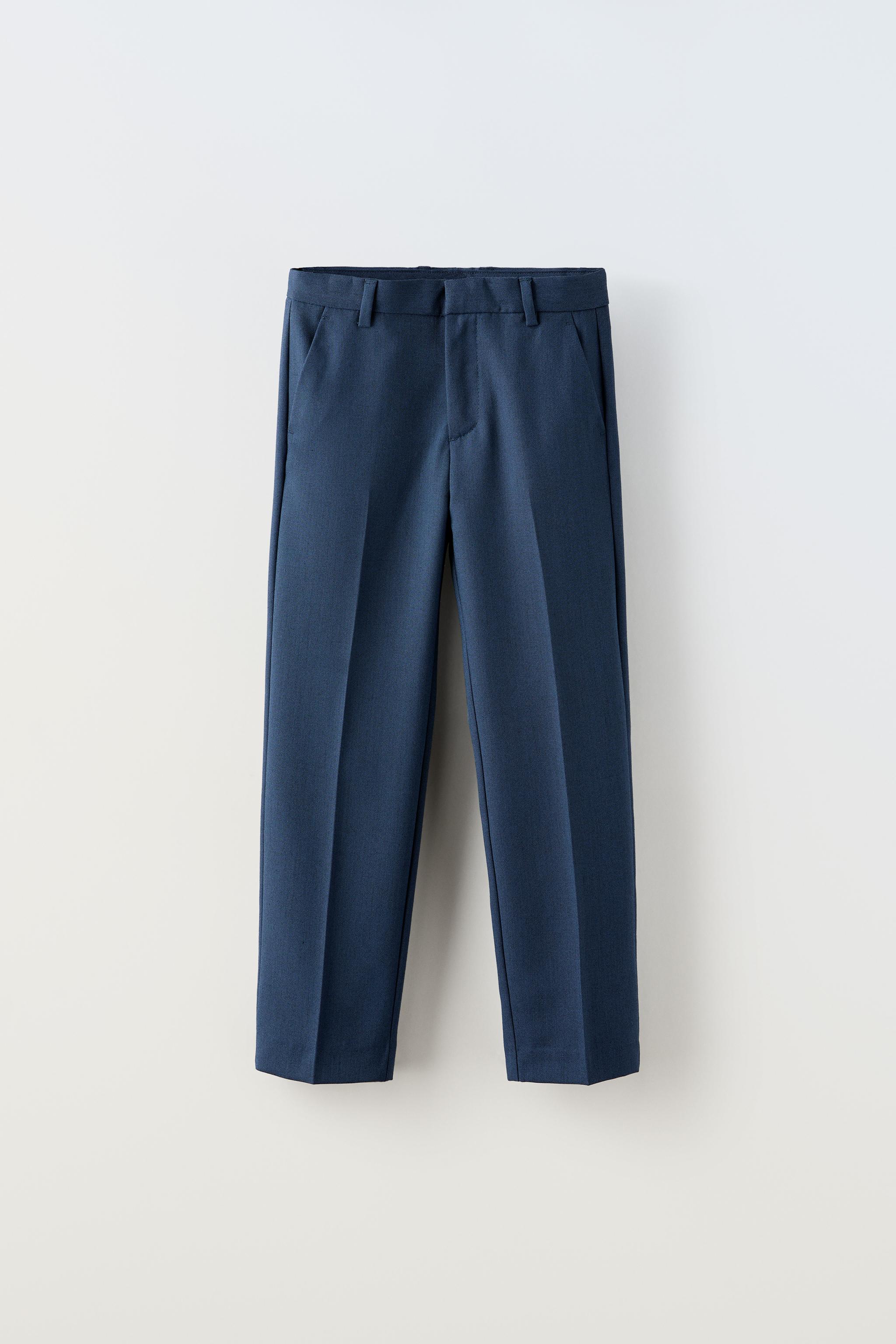 Zara navy 2024 blue trousers