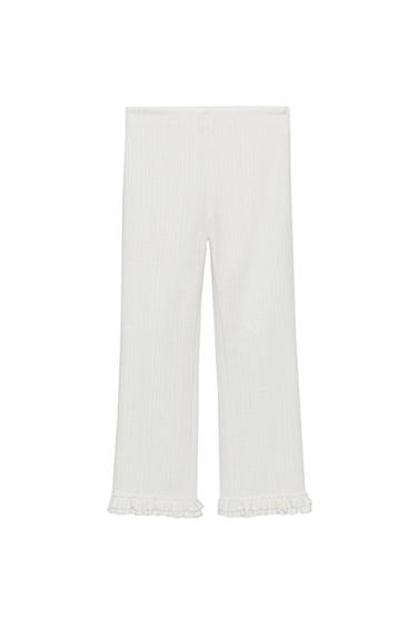 БРЮКИ MINI FLARE С ВОЛАНАМИ — ЭКРЮ от Zara