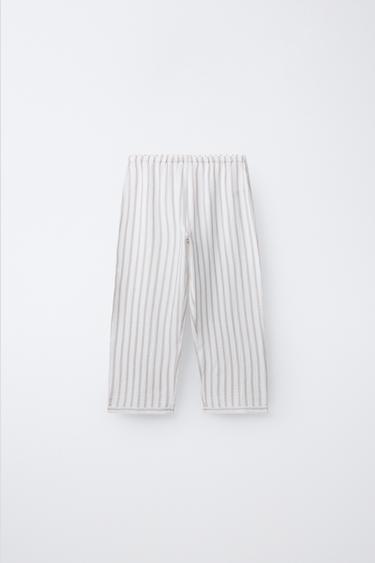 2-6 YEARS/ STRIPED TEXTURED PYJAMAS - Ecru by Zara - Image 3