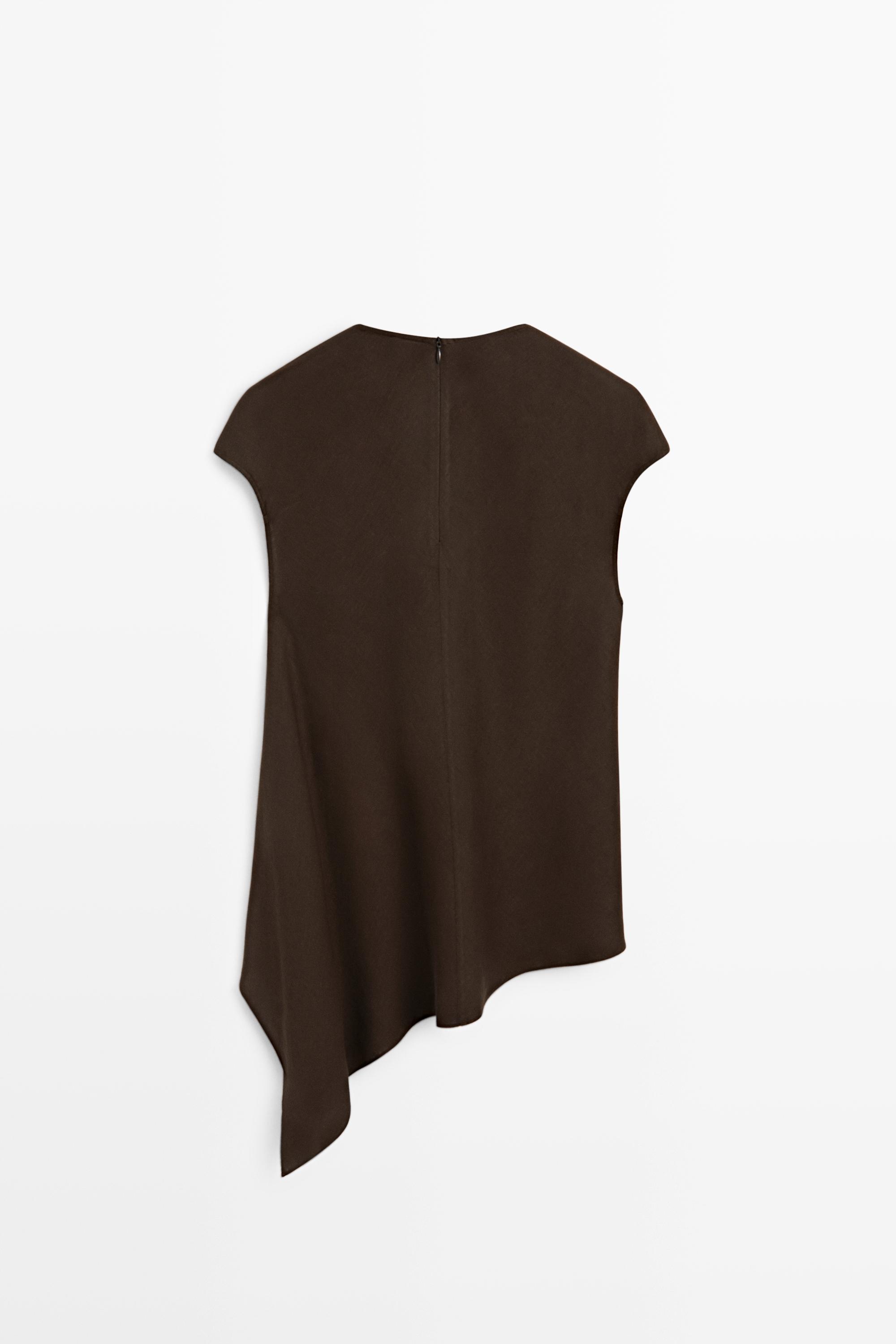 Top asymétrique 100 % lin