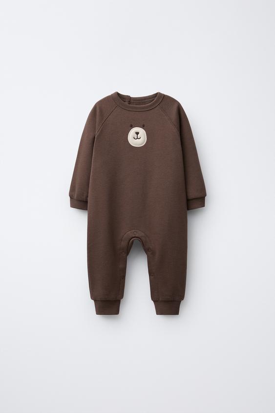 The Darcy - Bear Print + Green Jumpsuit