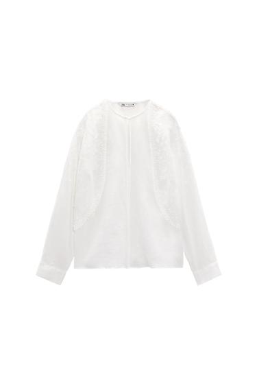 RAMIE BLOUSE WITH EMBROIDERY
