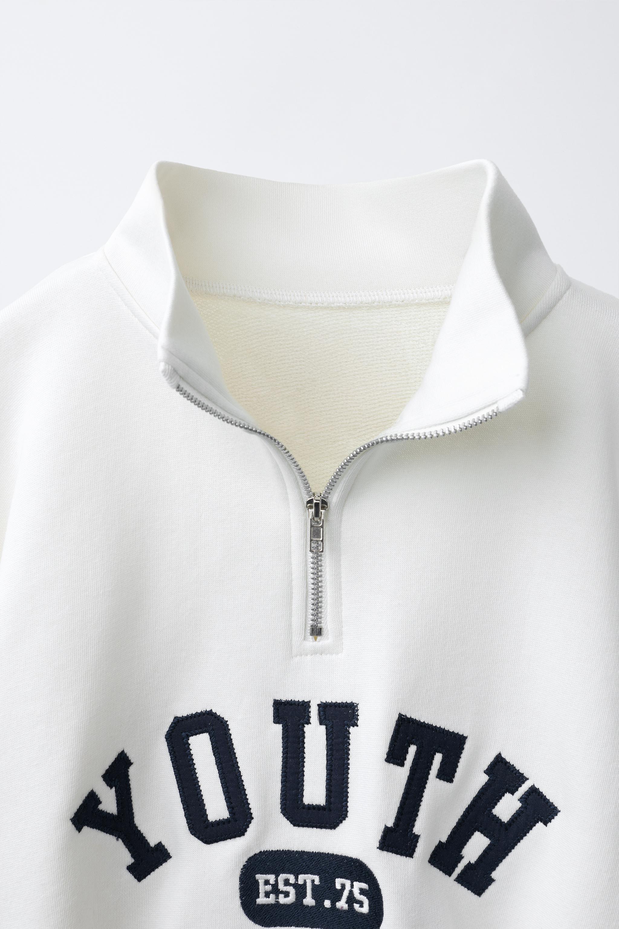 Детские худи Zara TEXT JOGGING SWEATSHIRT — фото 4