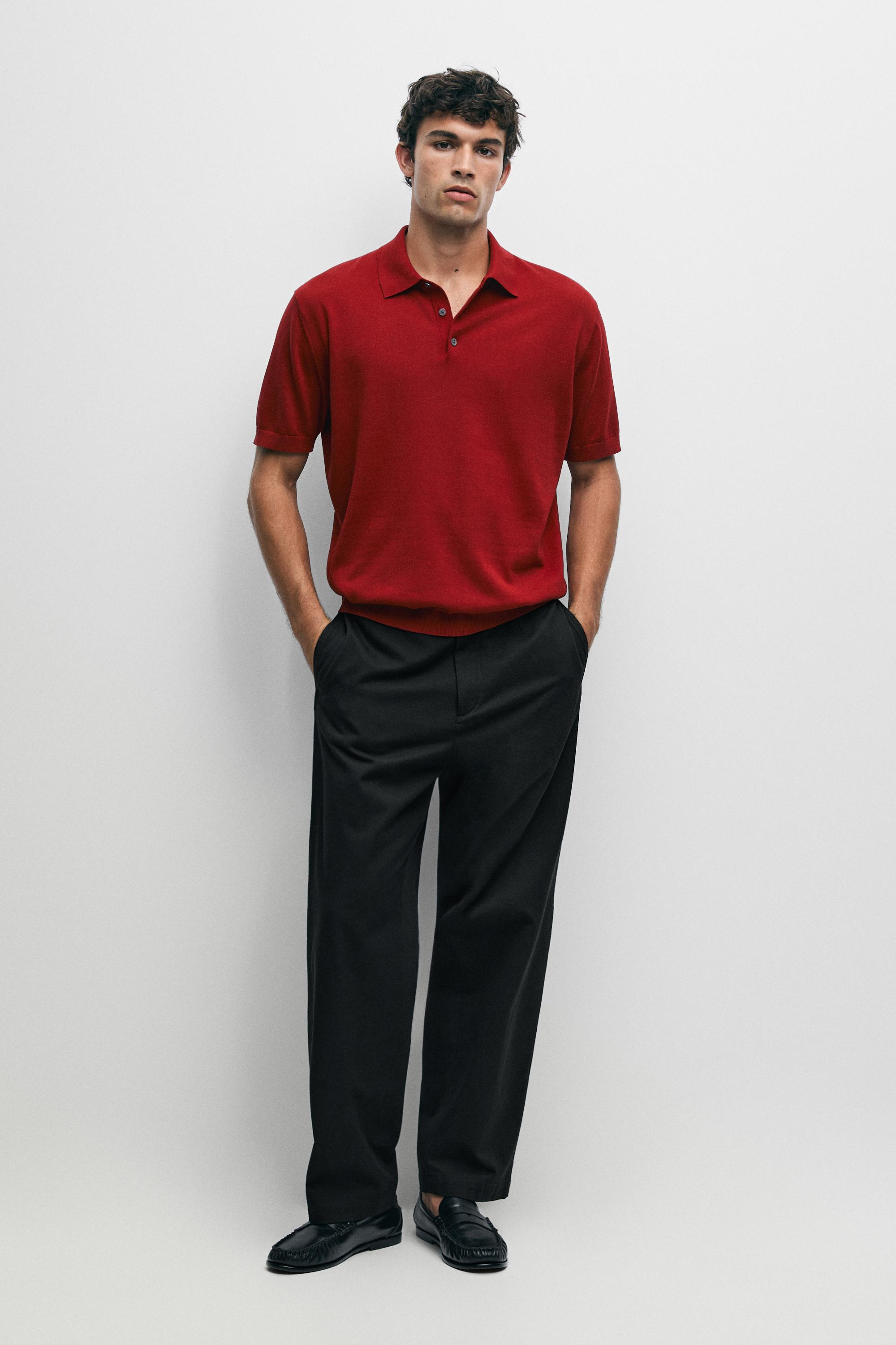 100% cotton knit polo sweater