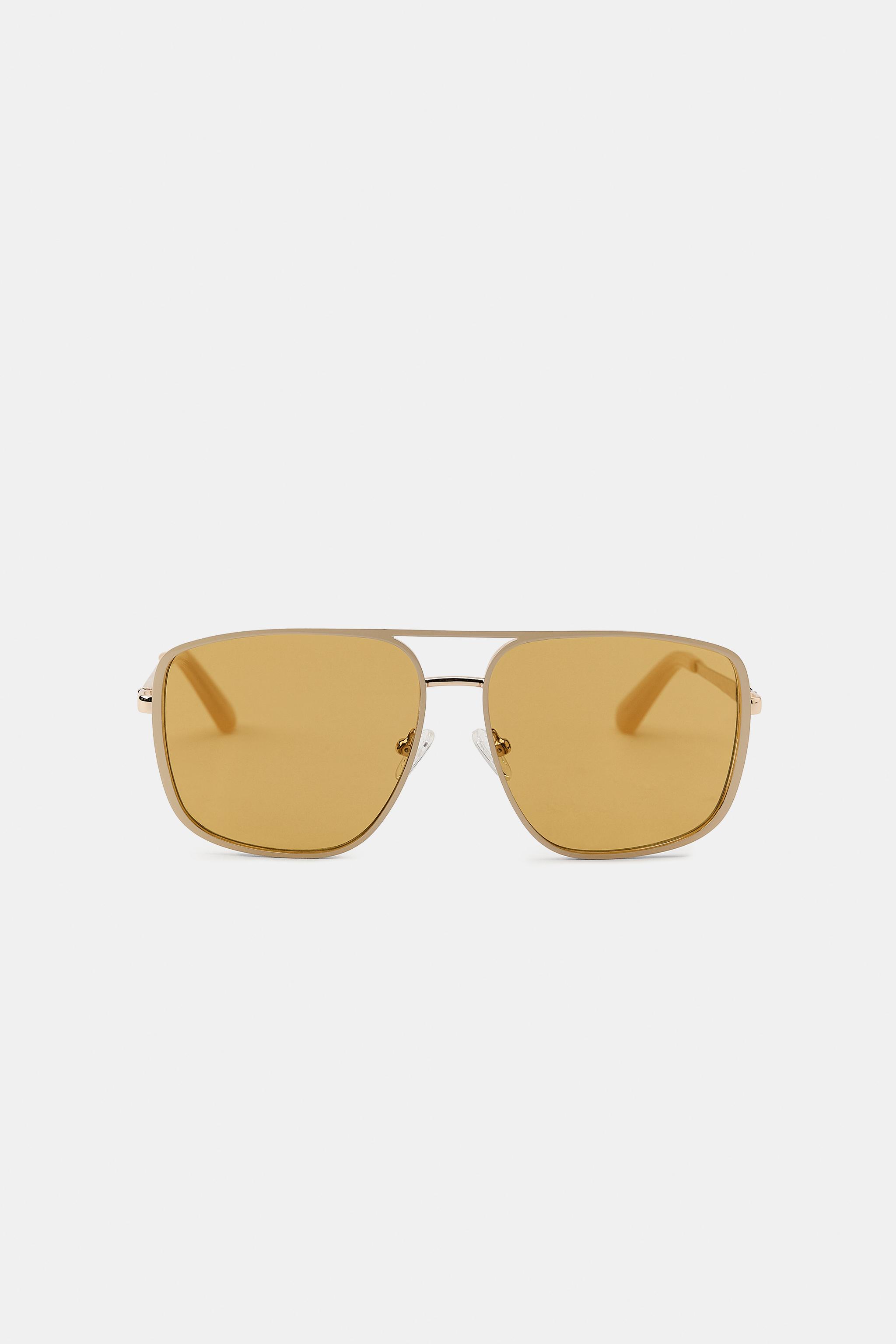 METAL AVIATOR SUNGLASSES - Vanilla | ZARA United States