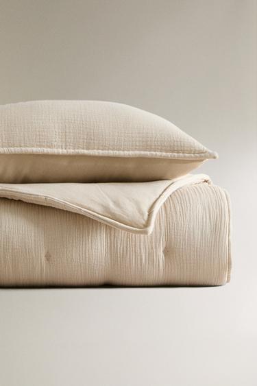 CHILDREN'S MUSLIN QUILT - Beige by Zara - Image 4