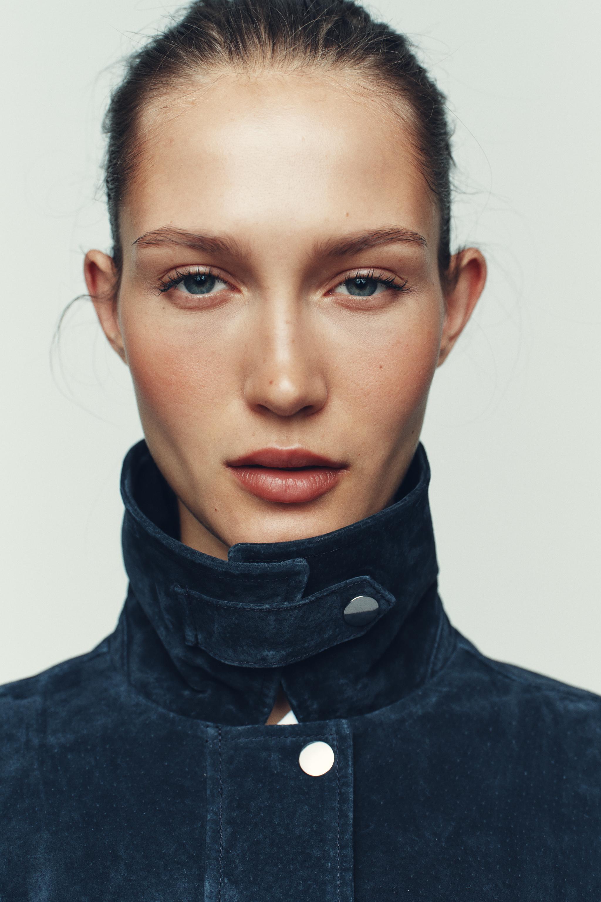 ボンバーレザージャケット - ネイビーブルー | ZARA Japan / 日本