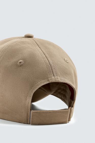 CAP WITH EMBROIDERED TEXT - Beige by Zara - Image 3