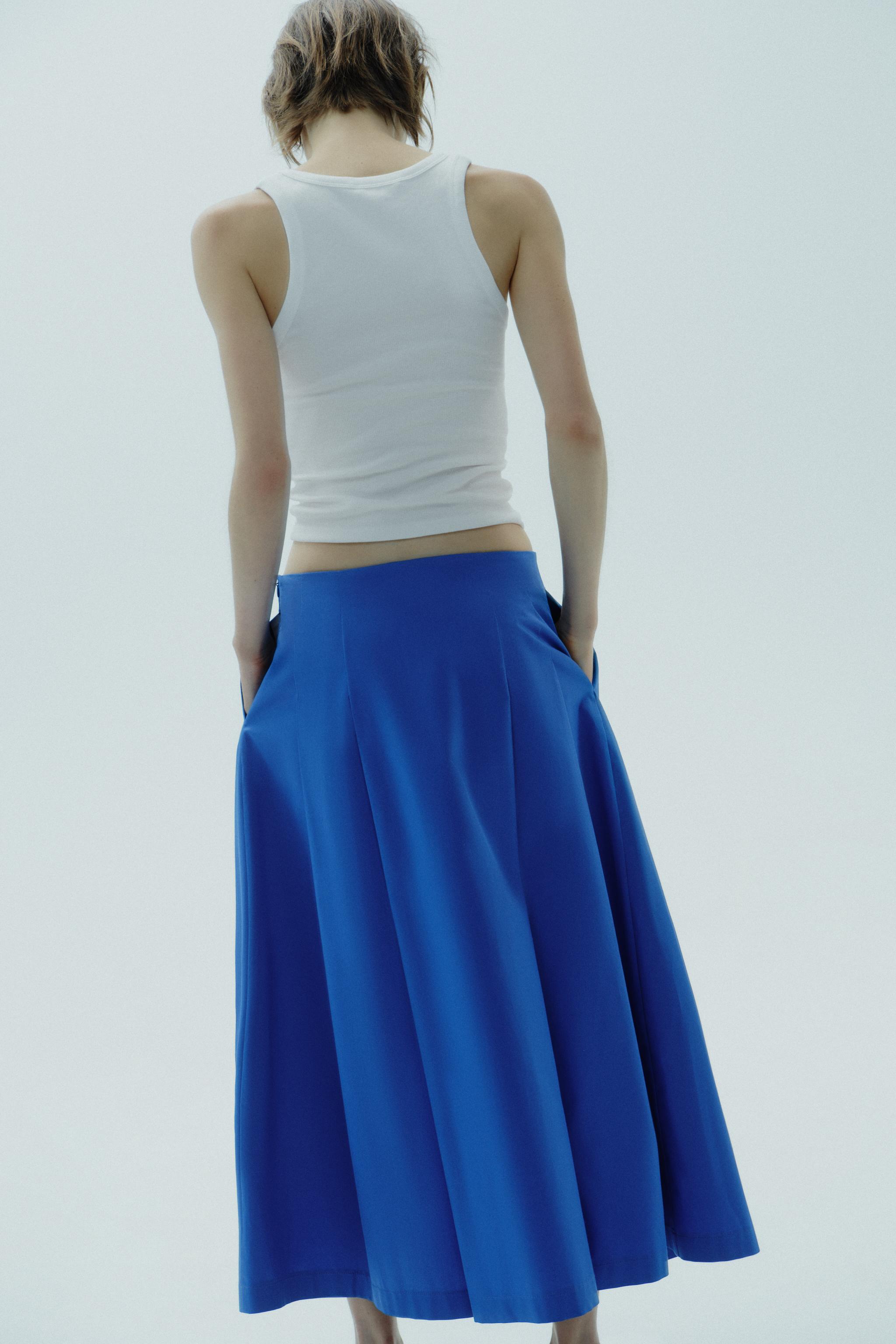 PLEATED MIDI SKIRT