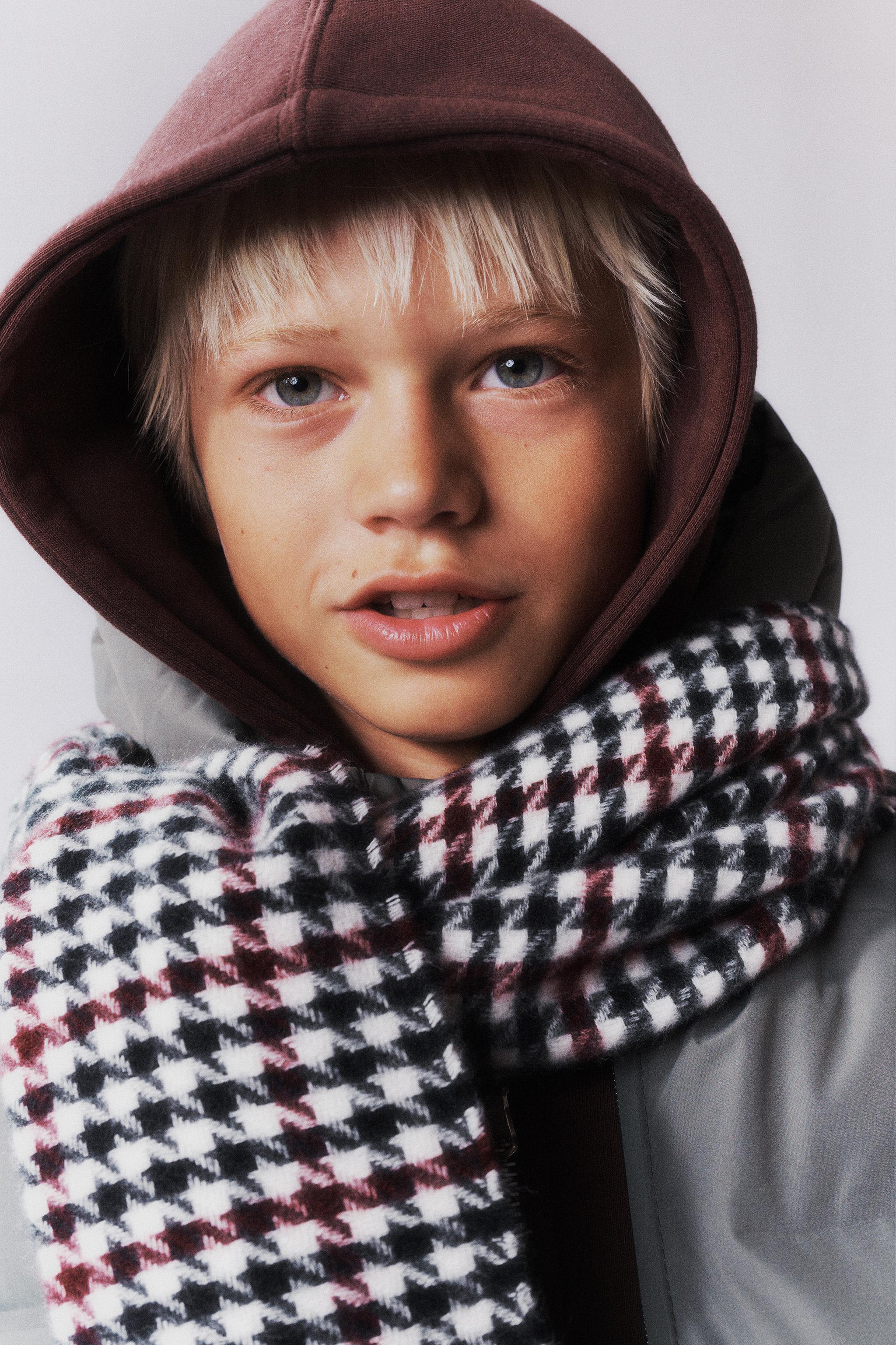 SOFT TOUCH HOUNDSTOOTH SCARF - Black | ZARA United States