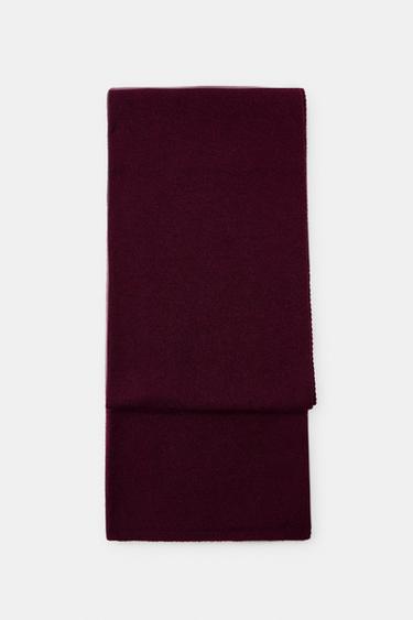 FINE KNIT SCARF - Burgundy by Zara