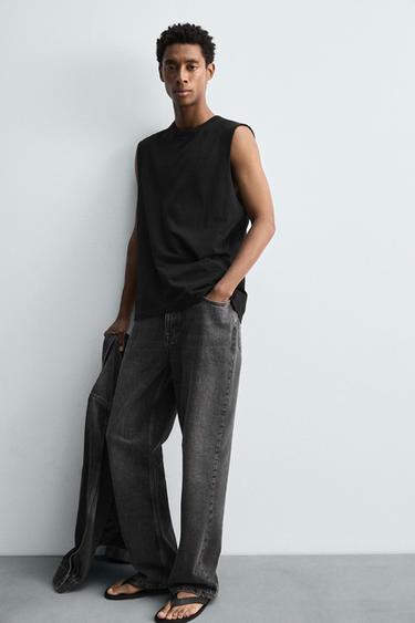 LIGHTWEIGHT TANK T-SHIRT - Black by Zara - Image 5
