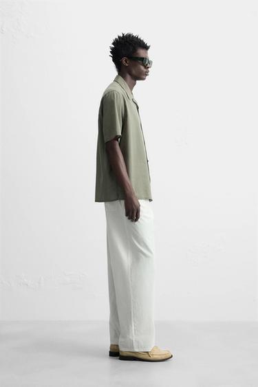 COTTON VOILE SHIRT - Dark khaki by Zara - Image 3
