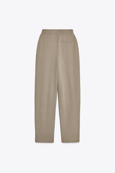 WASHED PLEATED TROUSERS - Mink by Zara