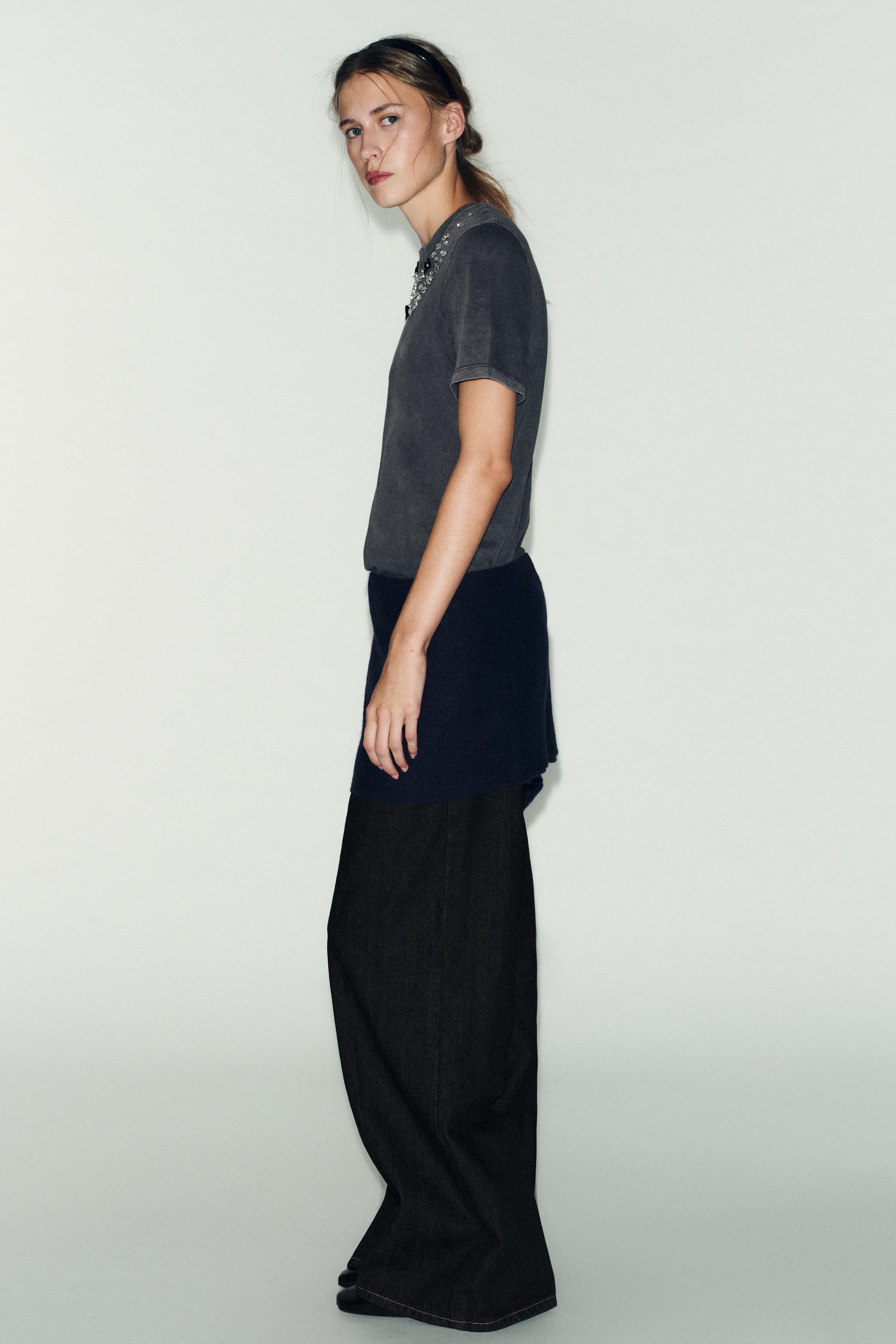 WASHED JEWELED T-SHIRT