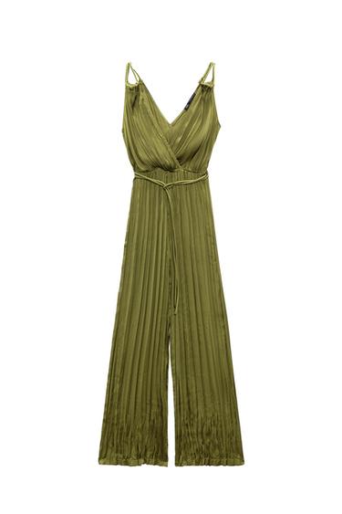 LONG PLEATED JUMPSUIT