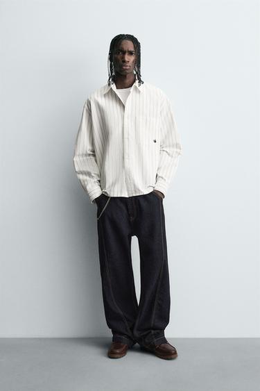 STRIPED SHIRT WITH POCKET - striped by Zara - Image 0