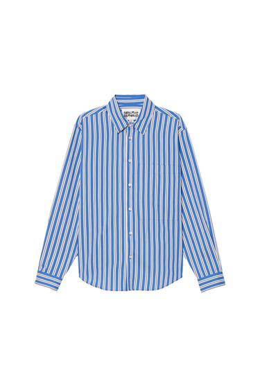 RELAXED FIT STRIPED SHIRT - Blue / Indigo by Zara