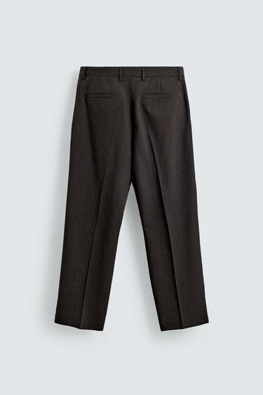 WOOL SUIT TROUSERS - brown vigore by Zara - Image 6